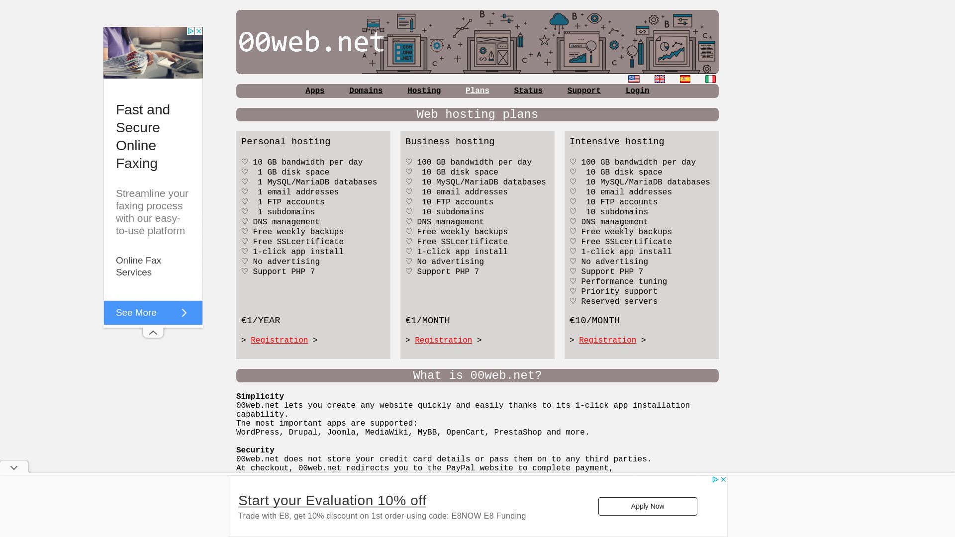 Website status 00web.net is   ONLINE