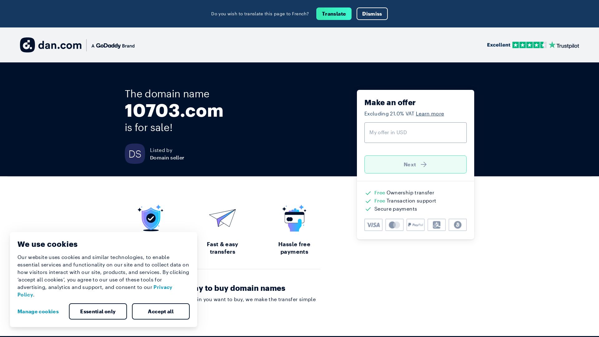 Website status 10703.com is   ONLINE