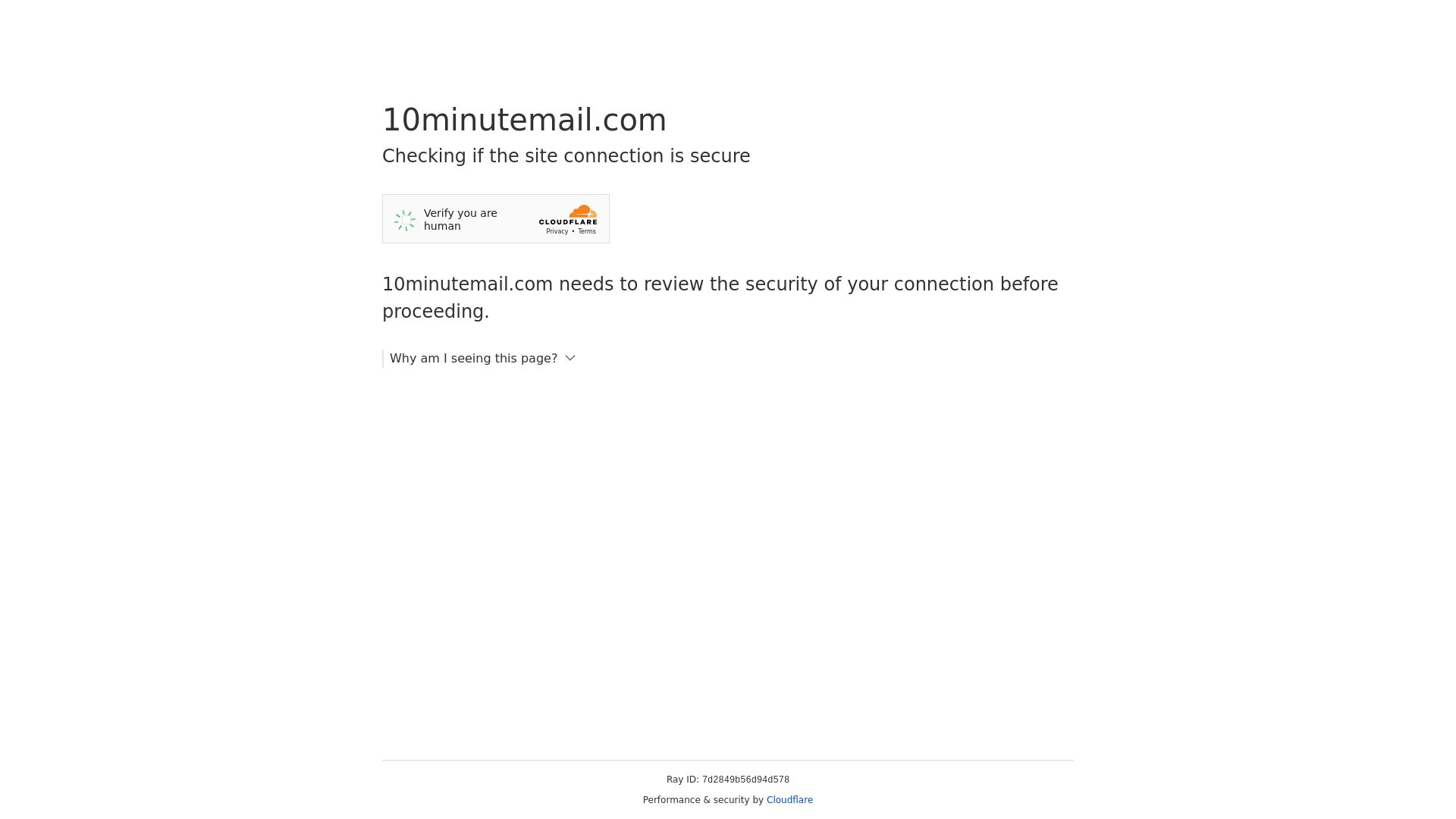 Website status 10minutemail.com is   ONLINE