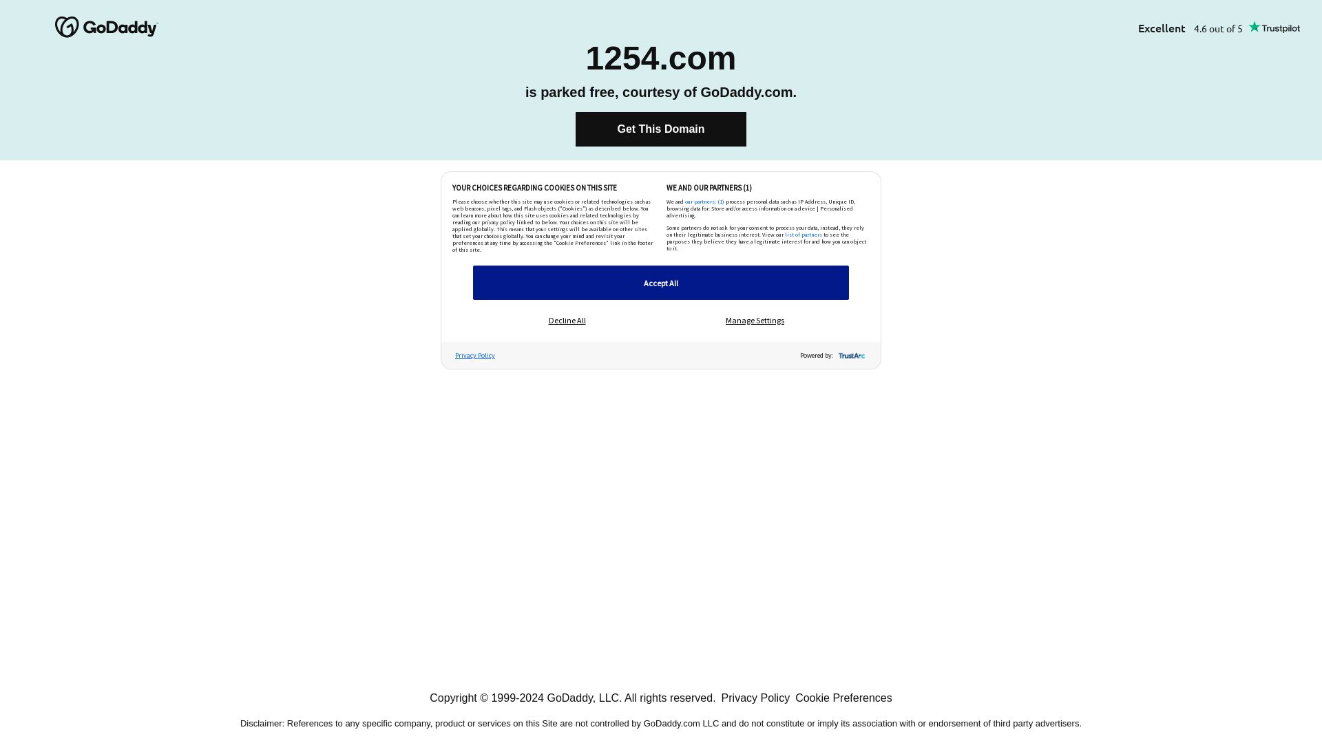 Website status 1254.com is   ONLINE