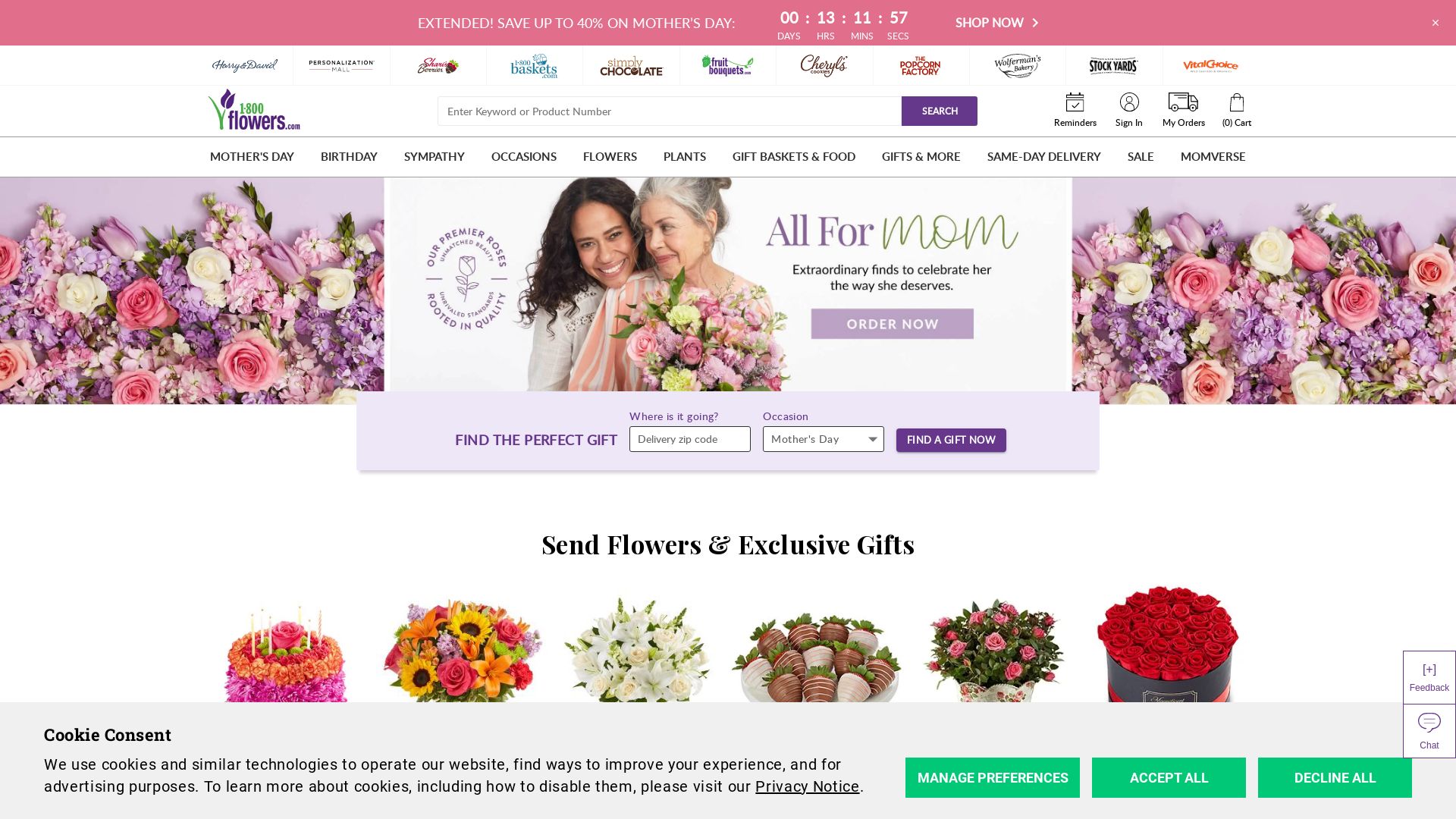 Website status 1800flowers.com is   ONLINE