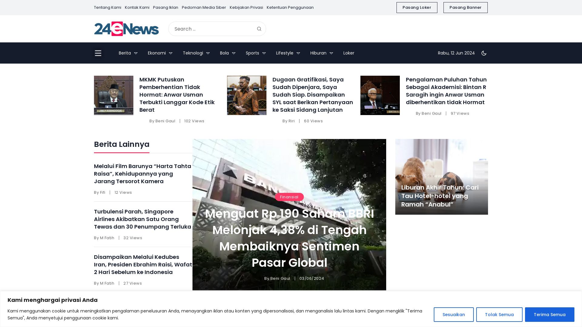 Website status 24enews.com is   ONLINE