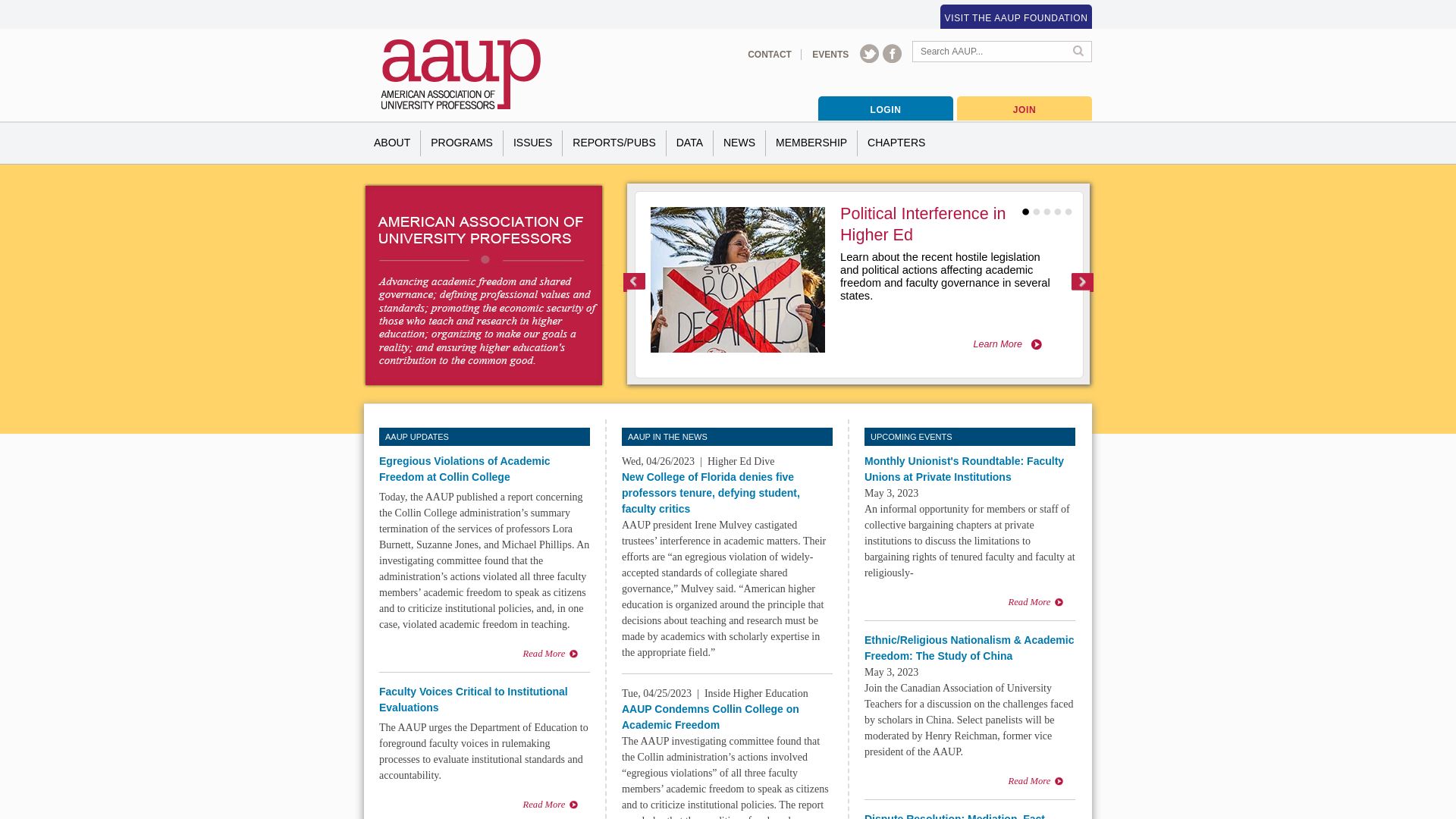 Website status aaup.org is   ONLINE