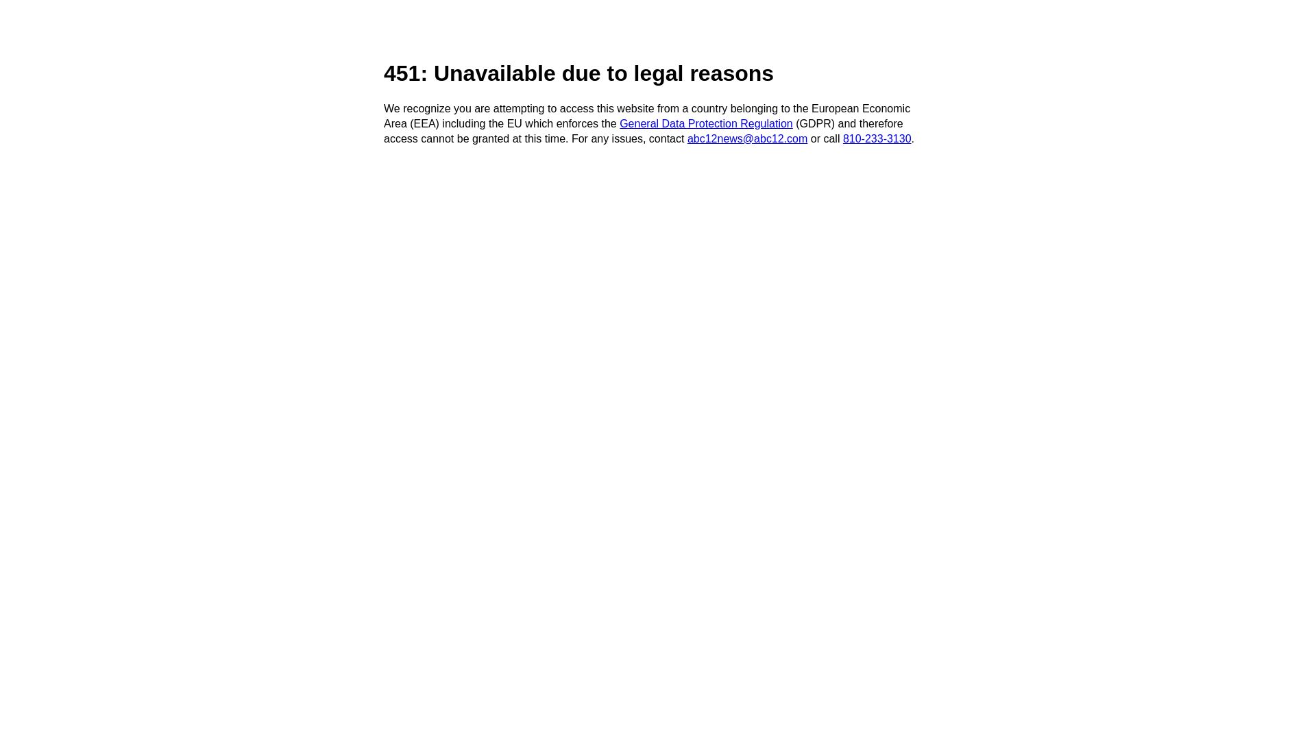 Website status abc12.com is   ONLINE