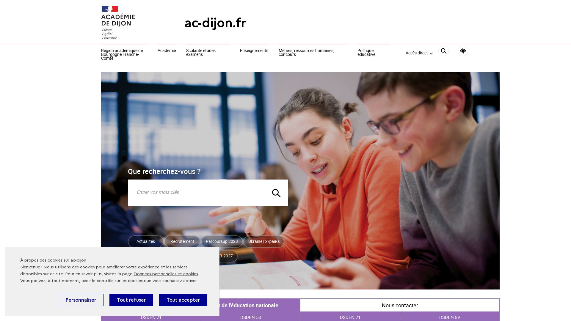 Website status ac-dijon.fr is   ONLINE