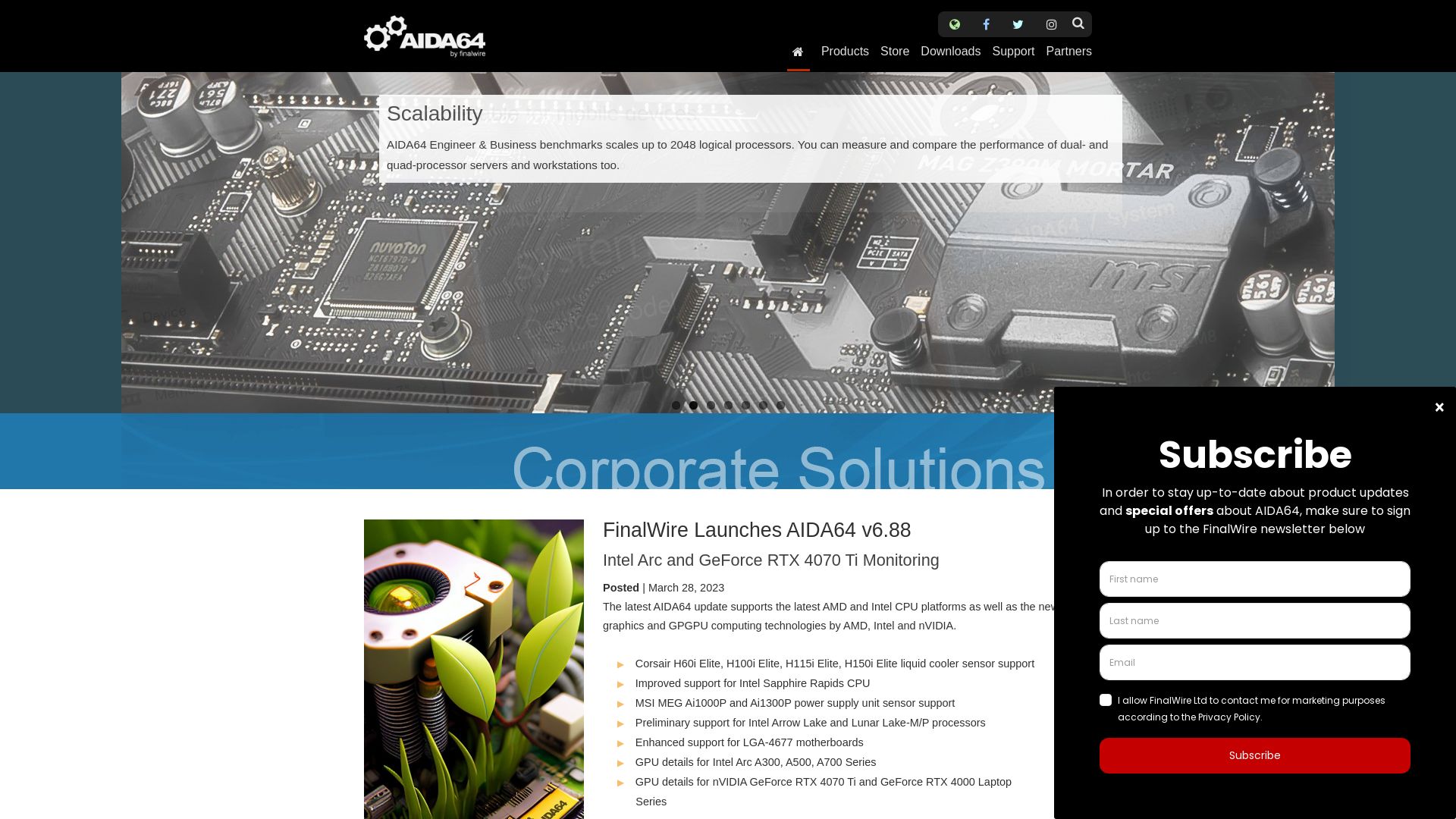 Website status aida64.com is   ONLINE