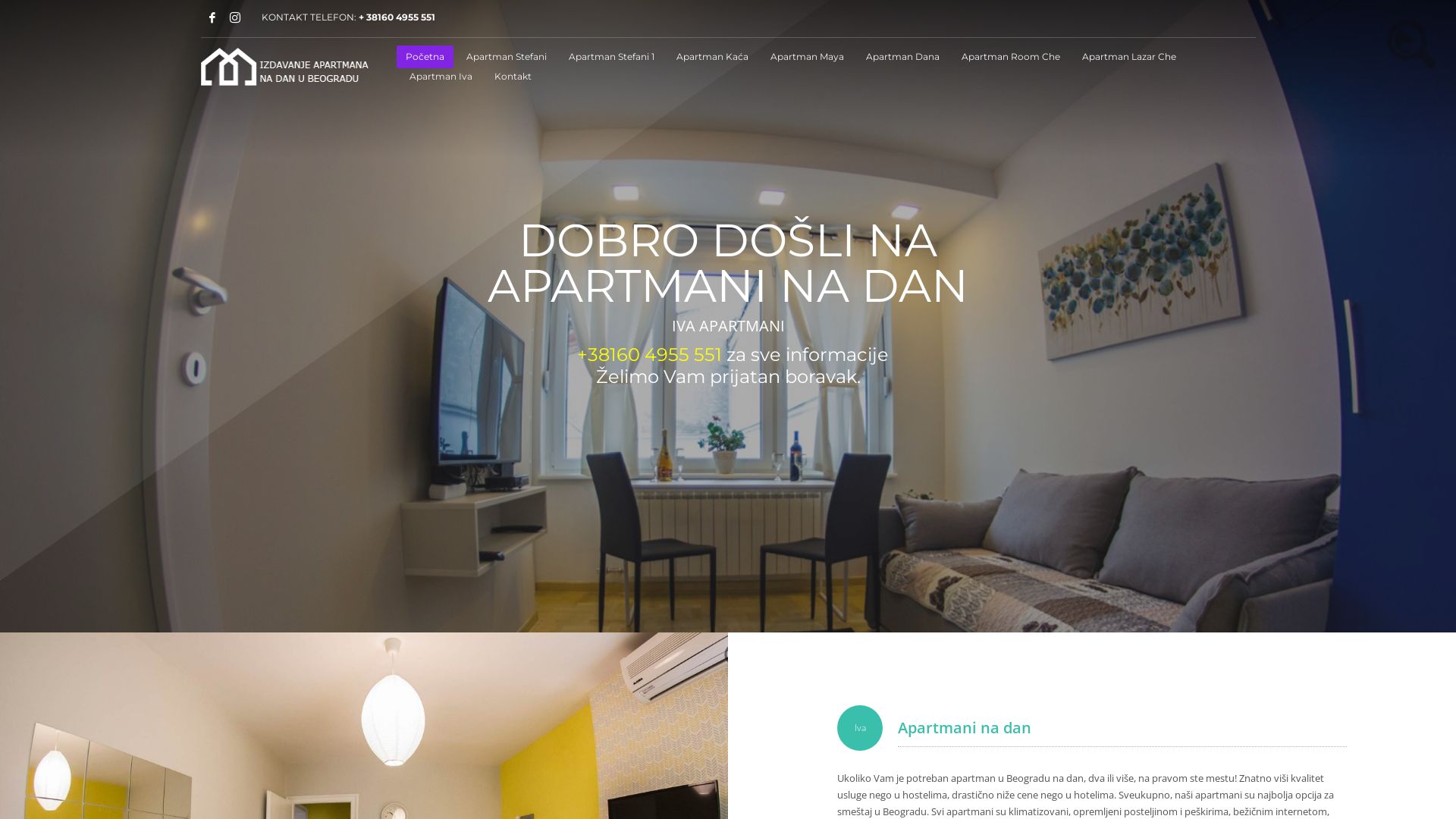 Website status apartmaninadan.rs is   ONLINE