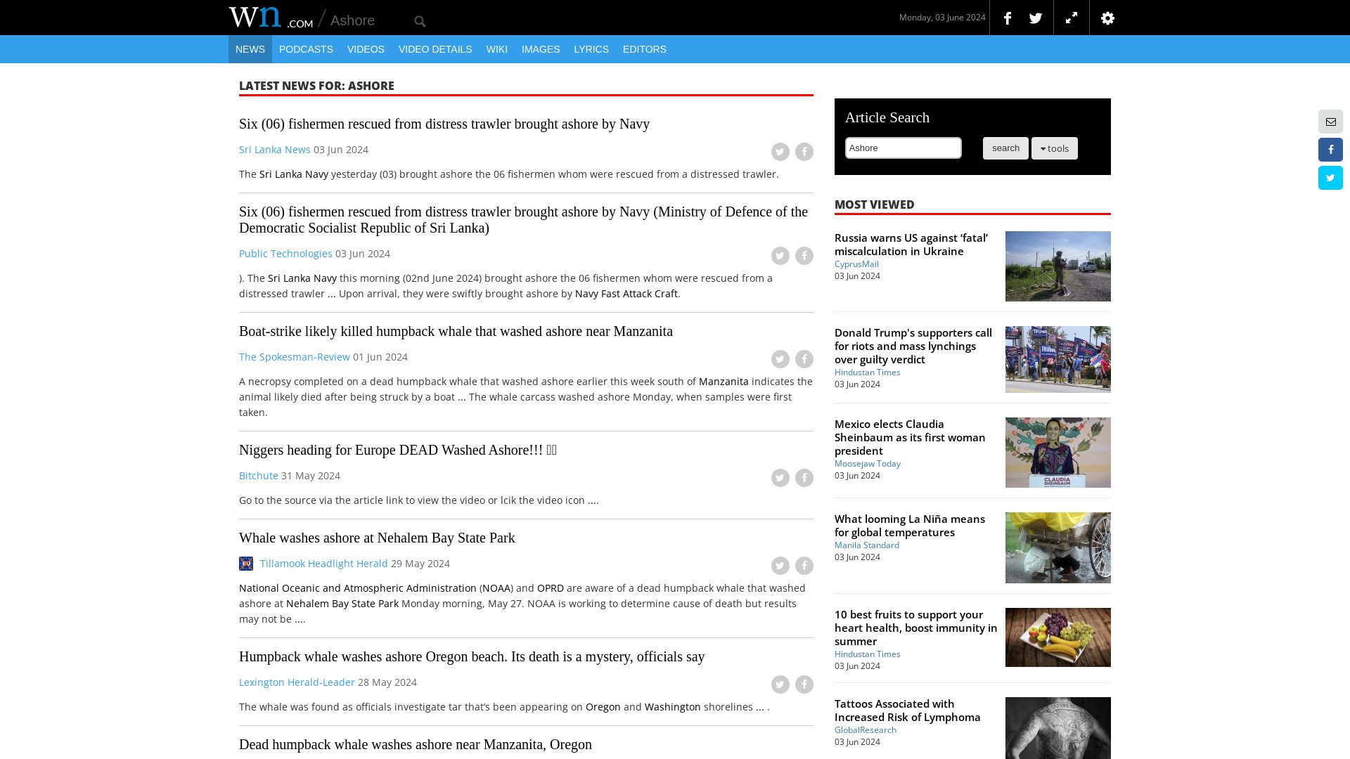Website status ashore.com is   ONLINE