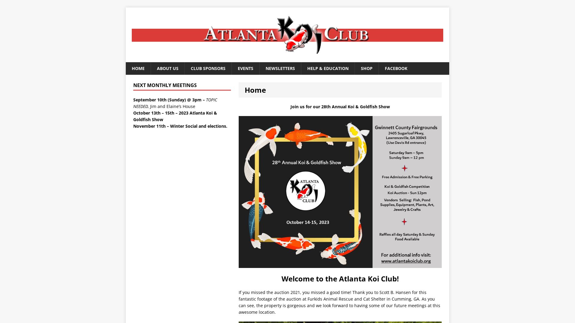 Website status atlantakoiclub.org is   ONLINE
