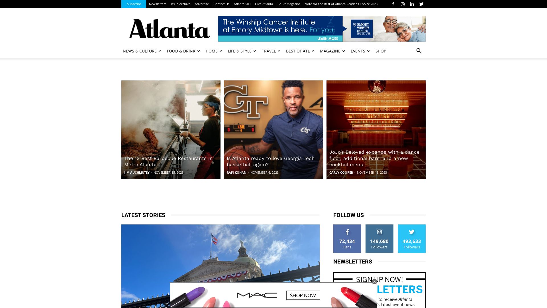Website status atlantamagazine.com is   ONLINE