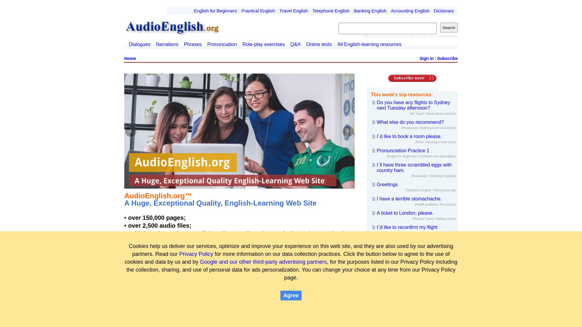 Website status audioenglish.org is   ONLINE
