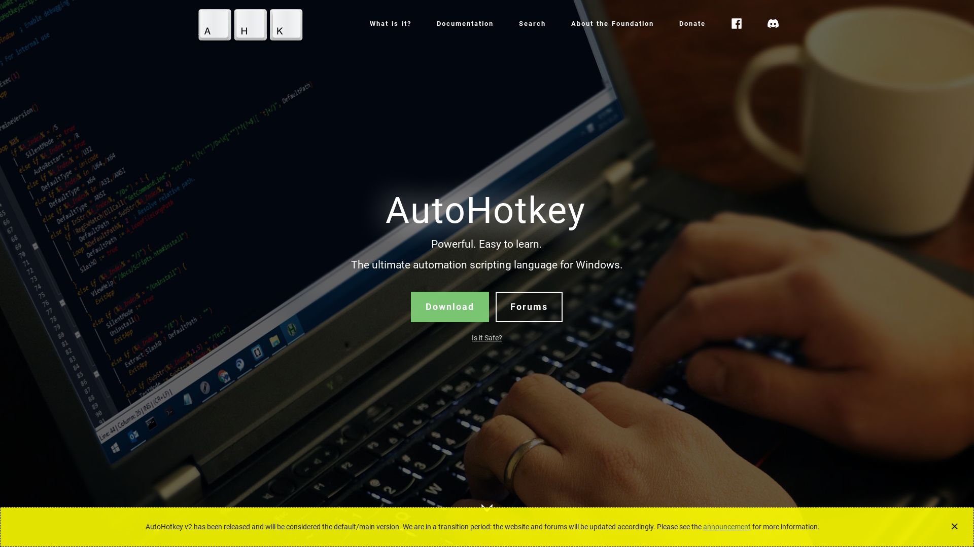 Website status autohotkey.com is   ONLINE