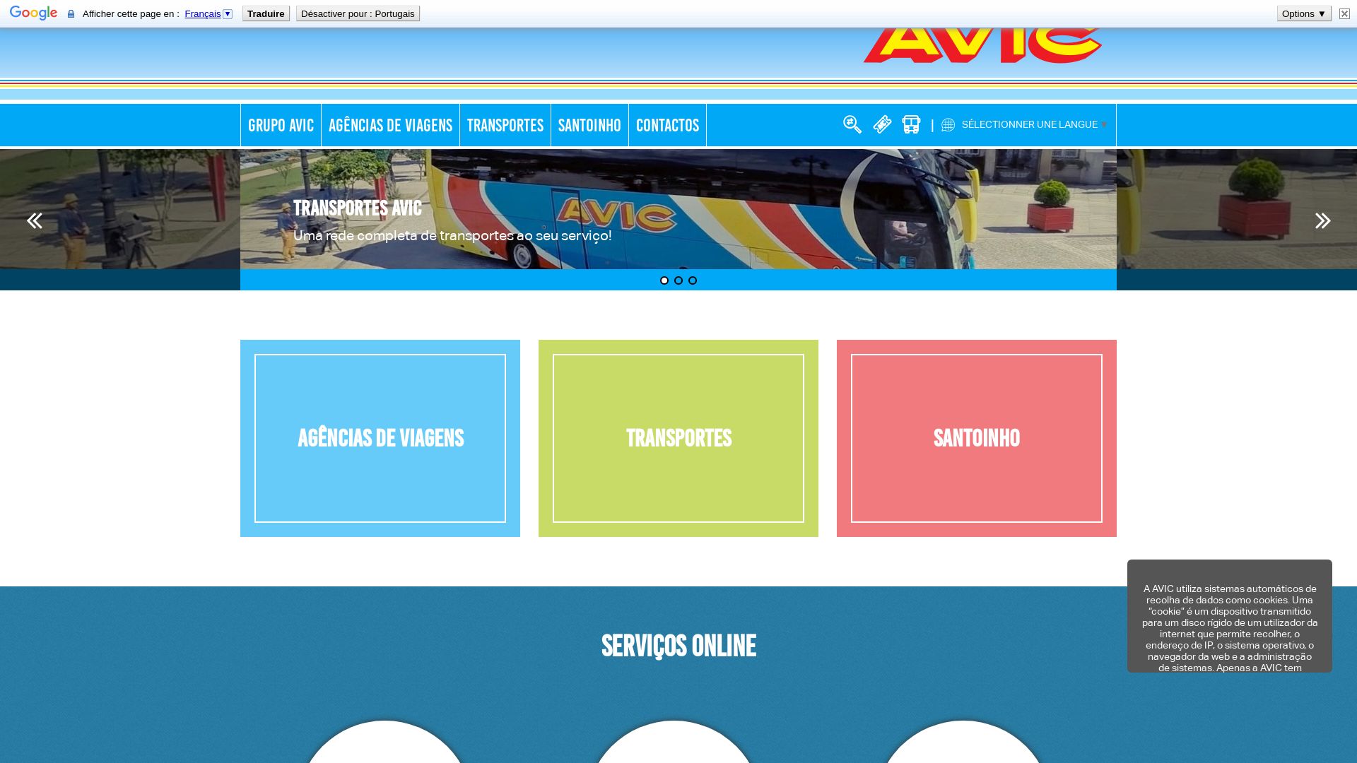 Website status avic.pt is   ONLINE