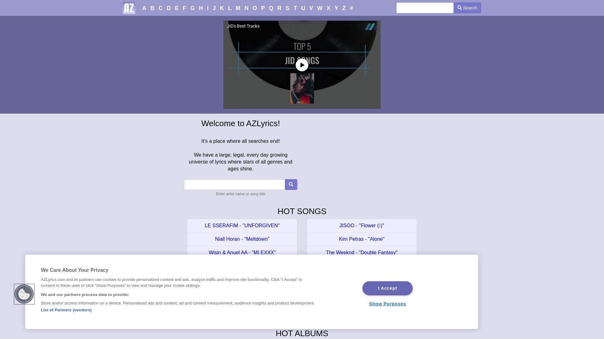 Website status azlyrics.com is   ONLINE
