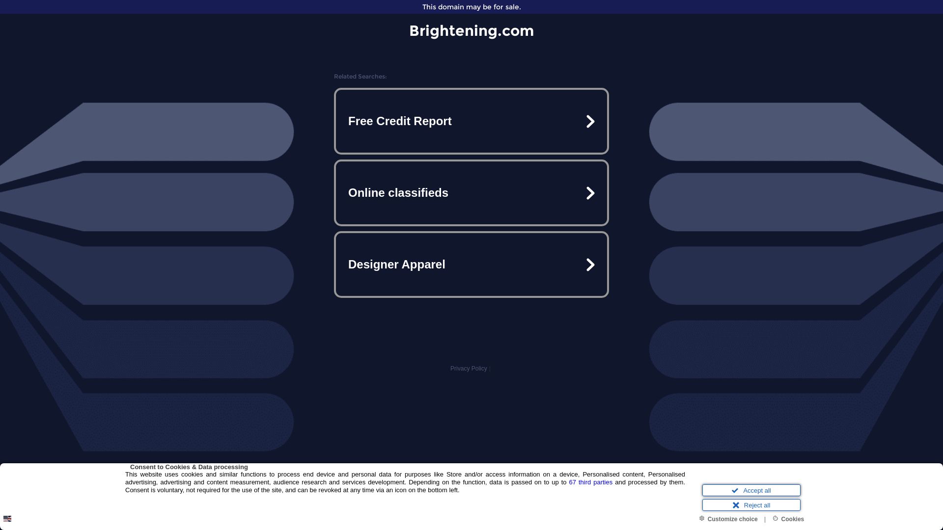 Website status brightening.com is   ONLINE