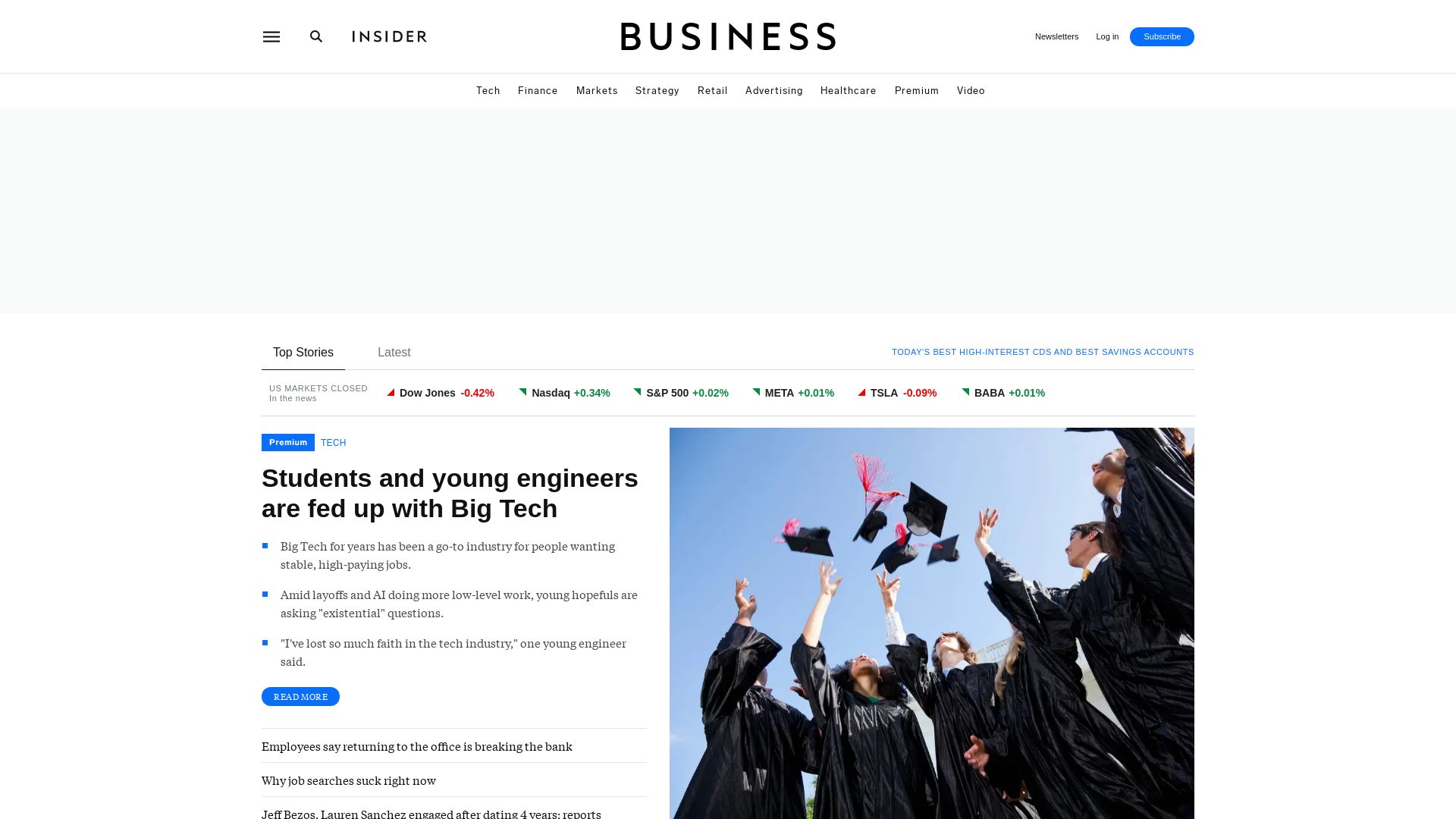 Website status businessinsider.co.za is   ONLINE