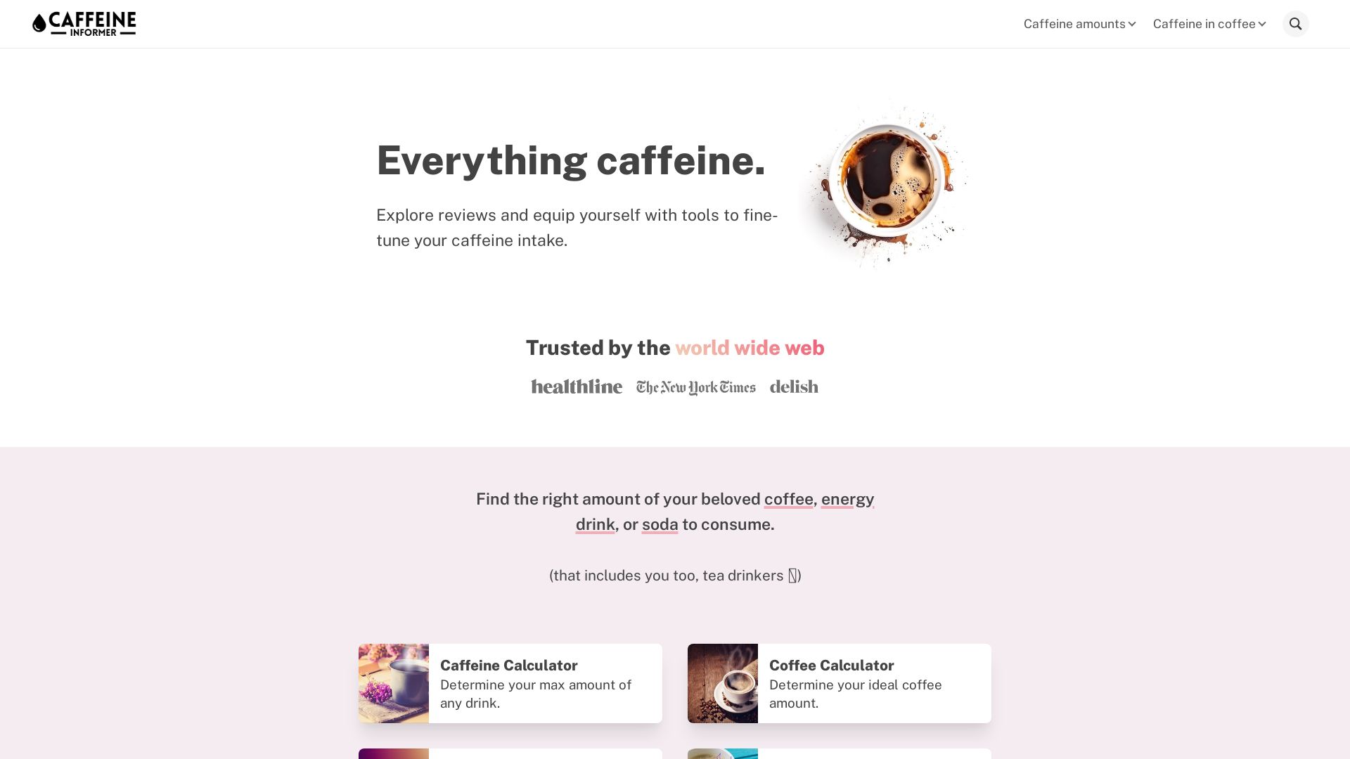 Website status caffeineinformer.com is   ONLINE