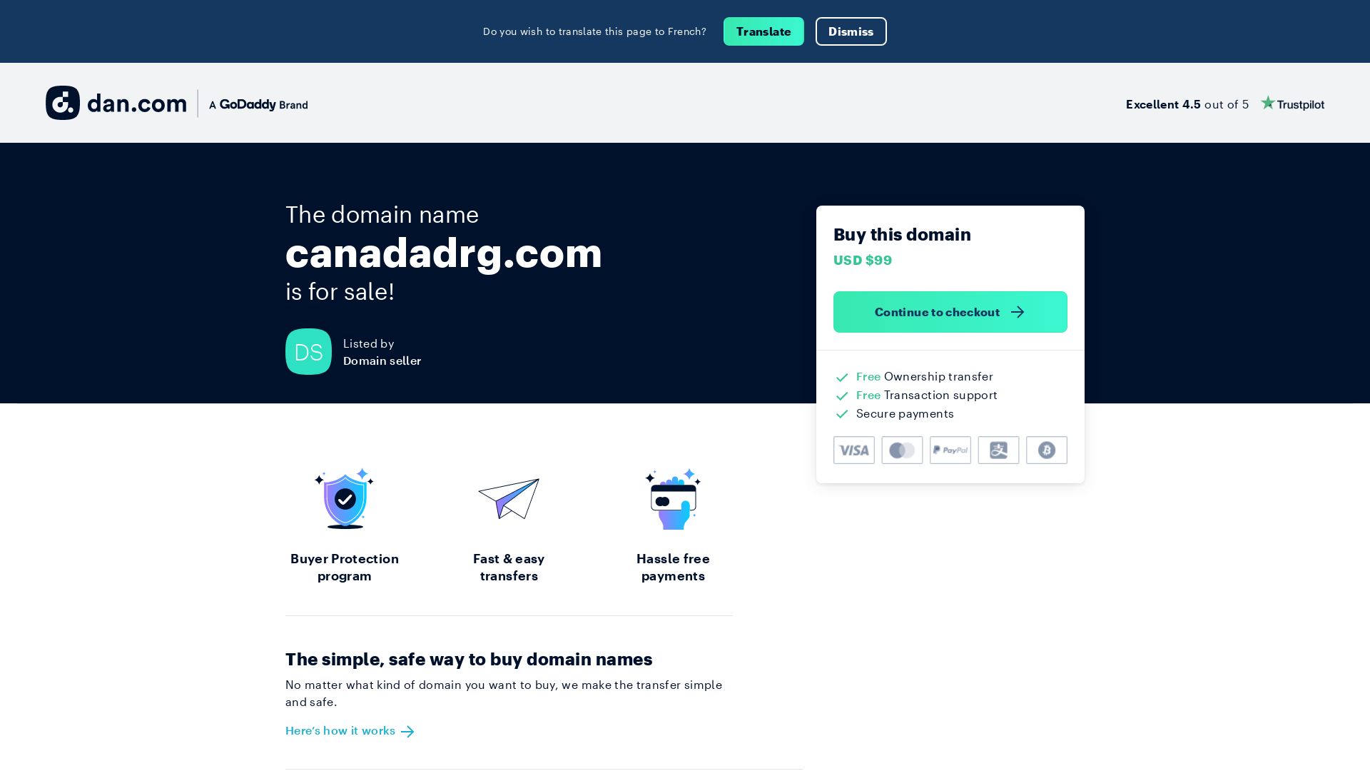 Website status canadadrg.com is   ONLINE