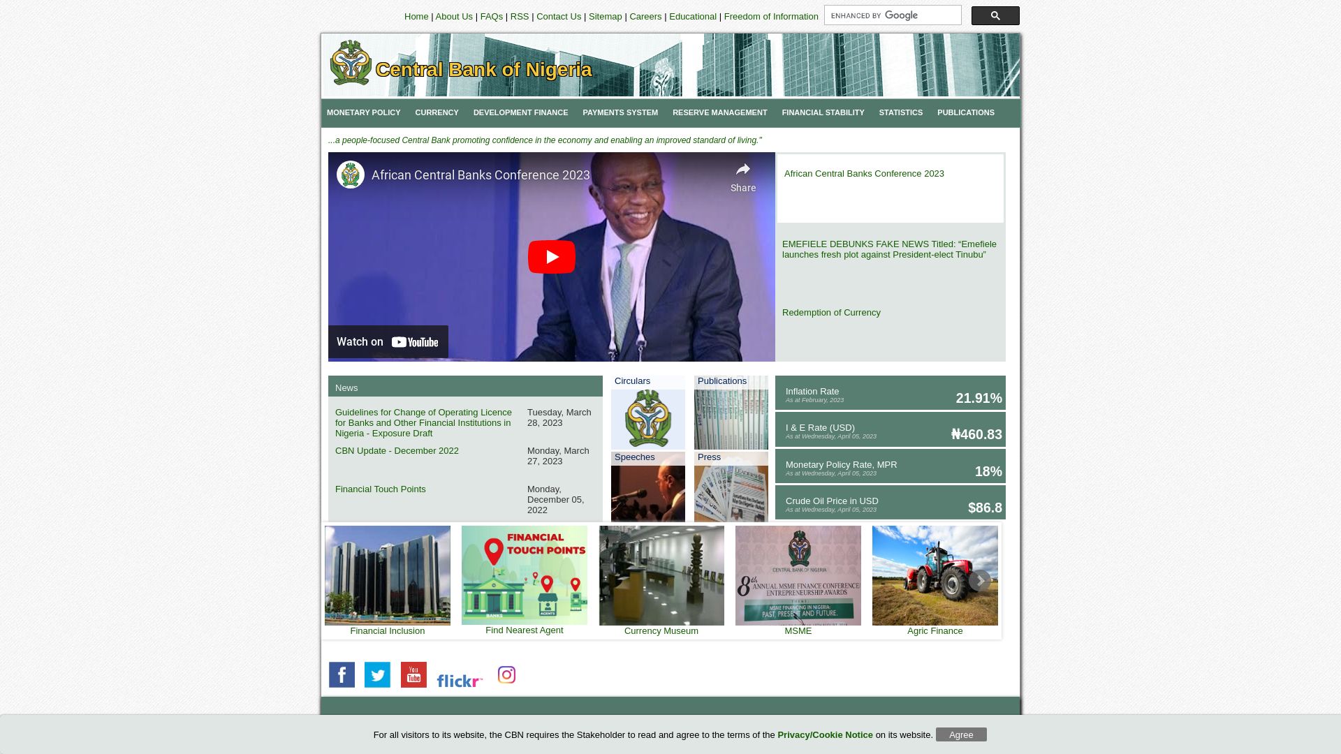 Website status cbn.gov.ng is   ONLINE