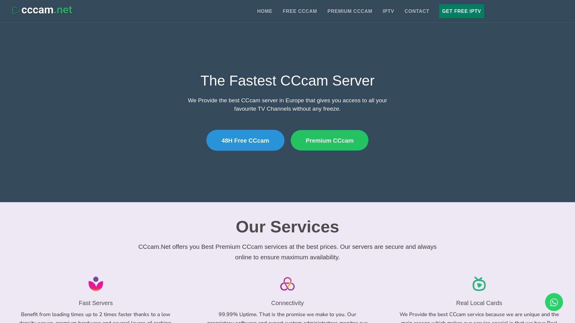 Website status cccam.net is   ONLINE