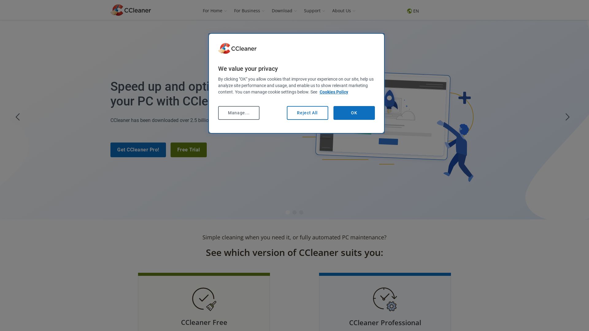 Website status ccleaner.com is   ONLINE