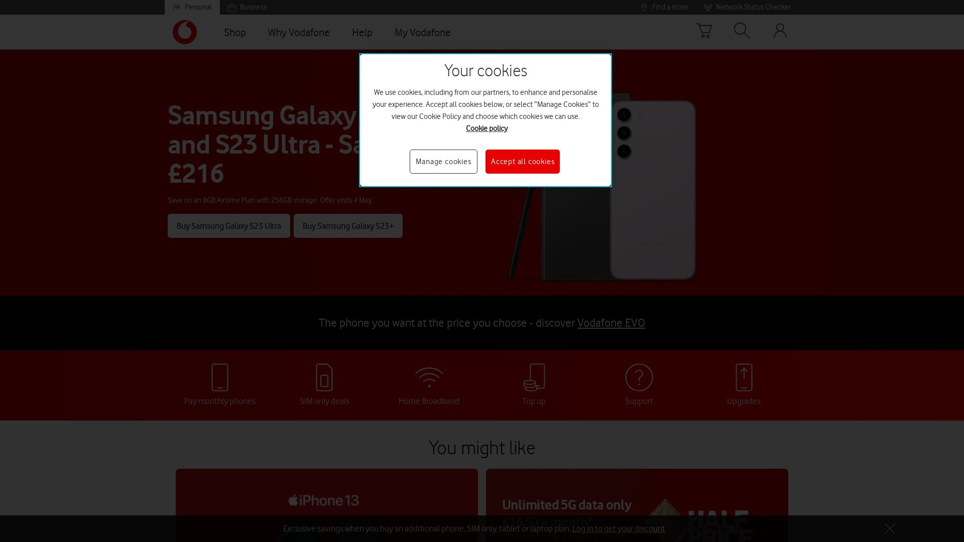 Website status cdn.vodafone.co.uk is   ONLINE