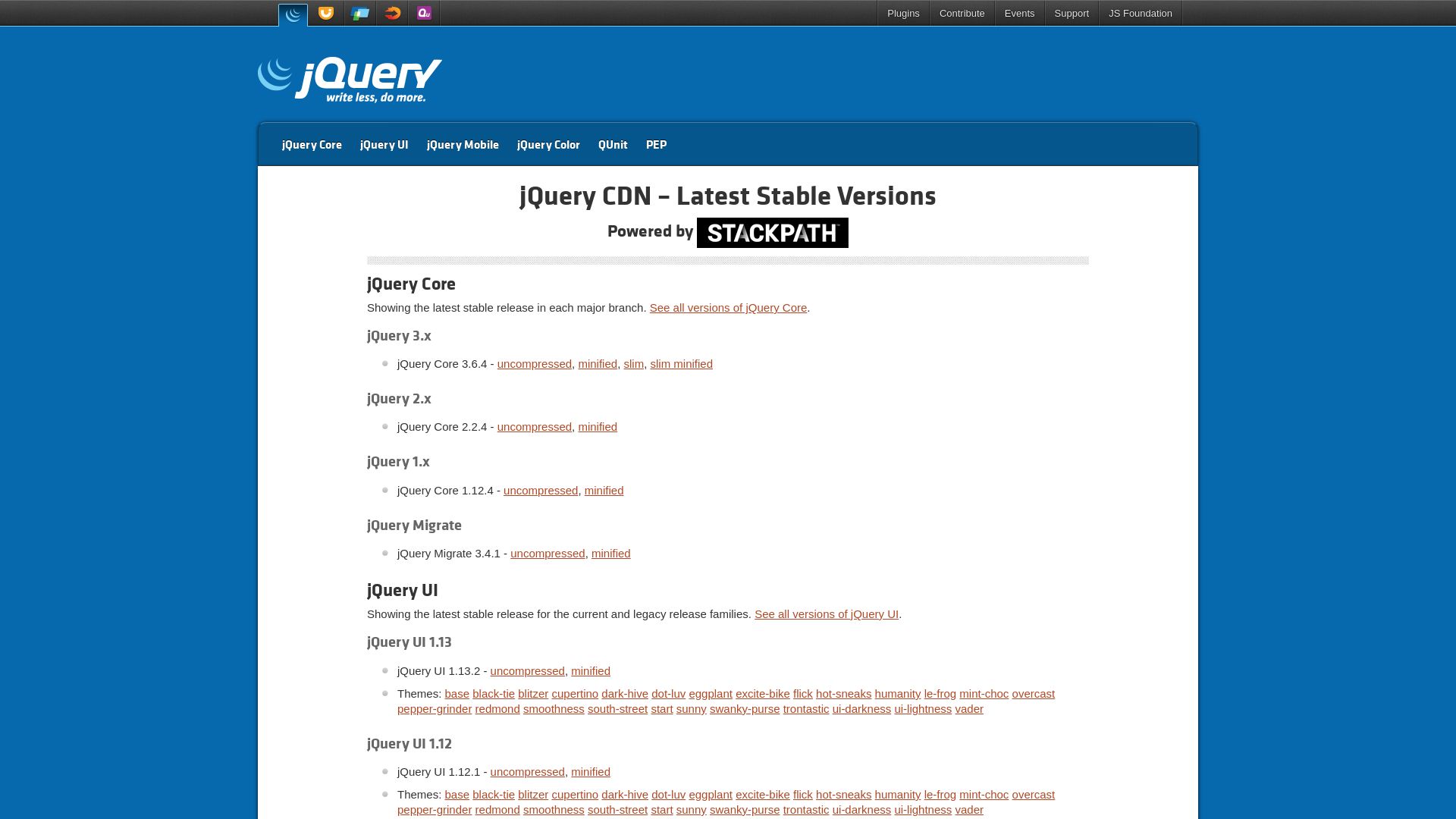 Website status code.jquery.com is   ONLINE