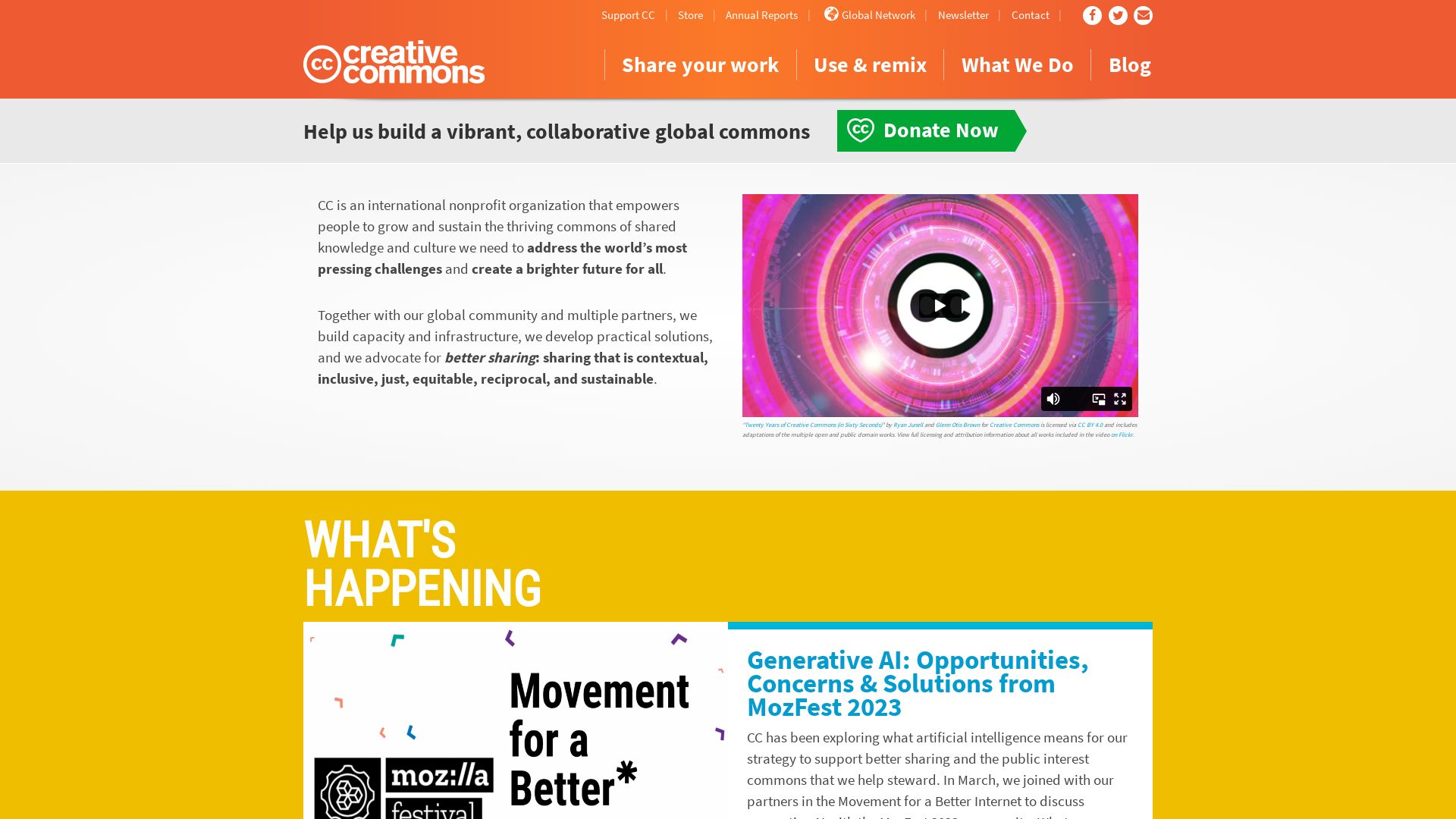 Website status creativecommons.org is   ONLINE