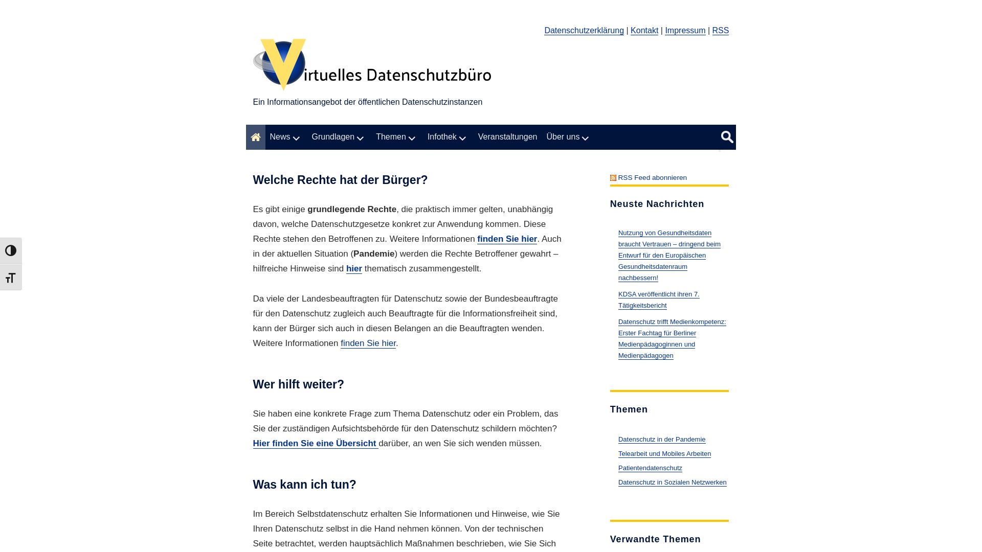 Website status datenschutz.de is   ONLINE