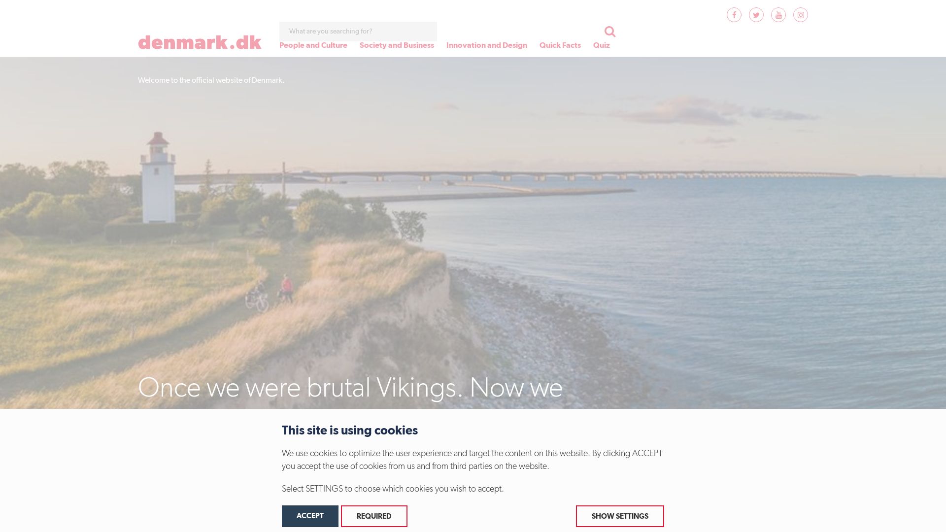 Website status denmark.dk is   ONLINE