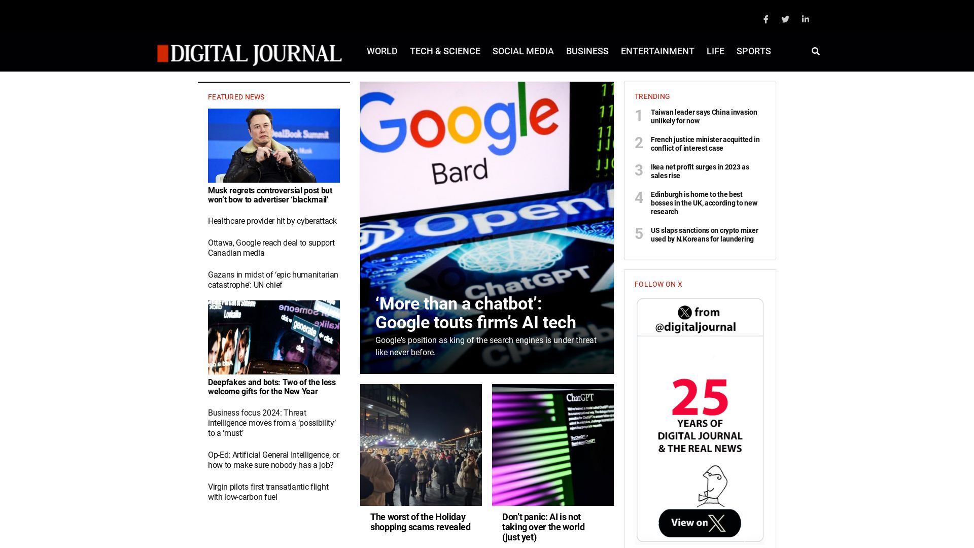 Website status digitaljournal.com is   ONLINE