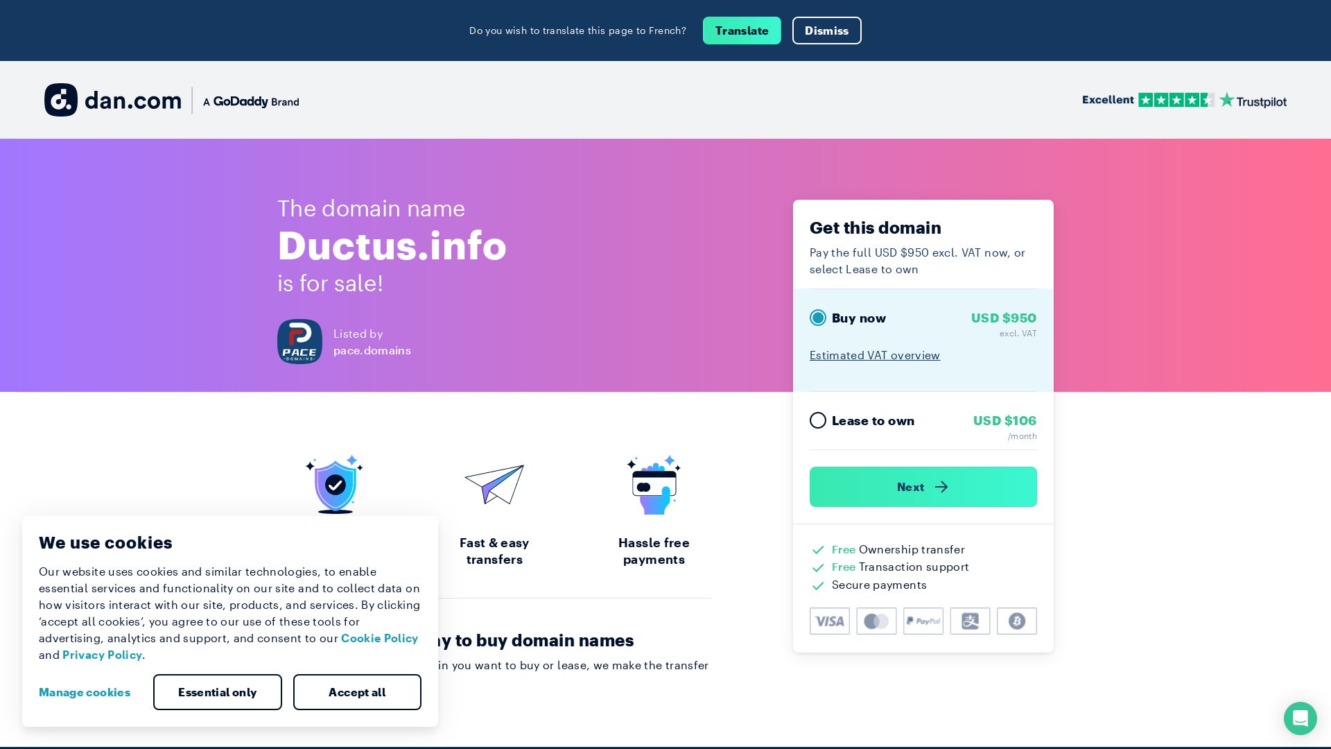 Website status ductus.info is   ONLINE