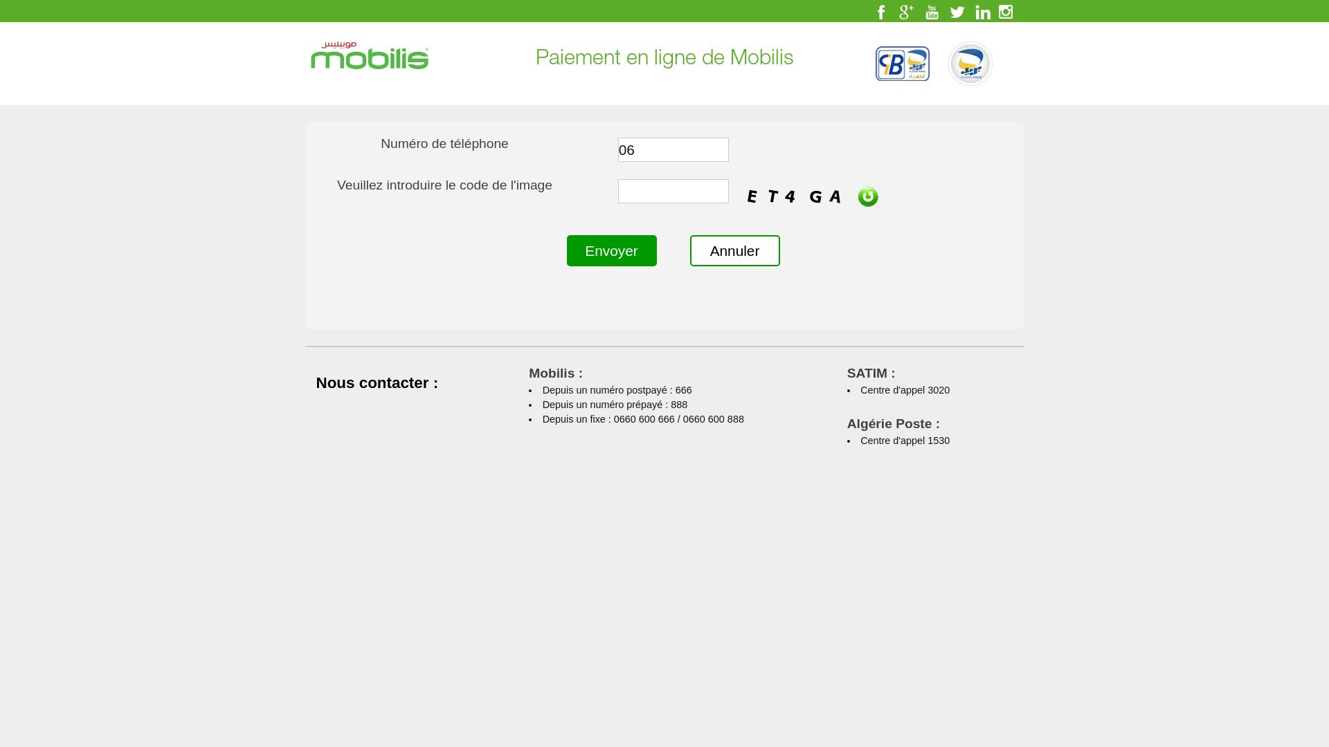 Website status e-paiement.mobilis.dz is   ONLINE