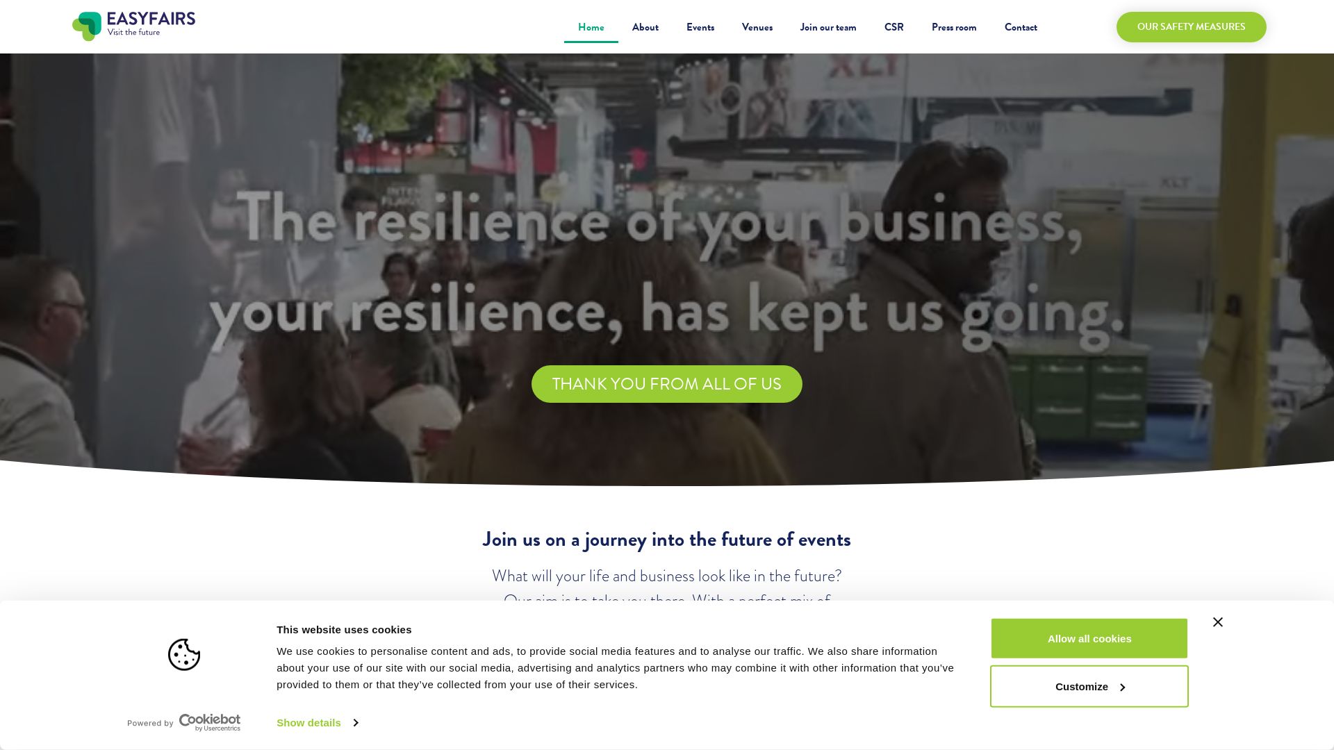 Website status easyfairs.com is   ONLINE
