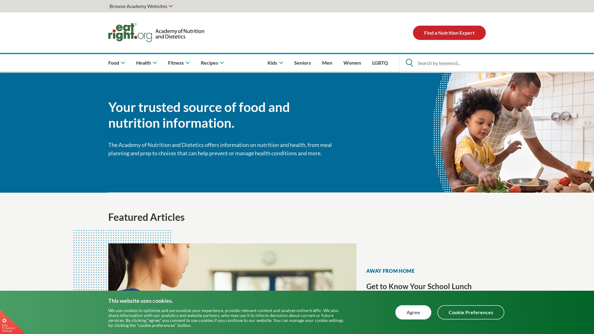 Website status eatright.org is   ONLINE