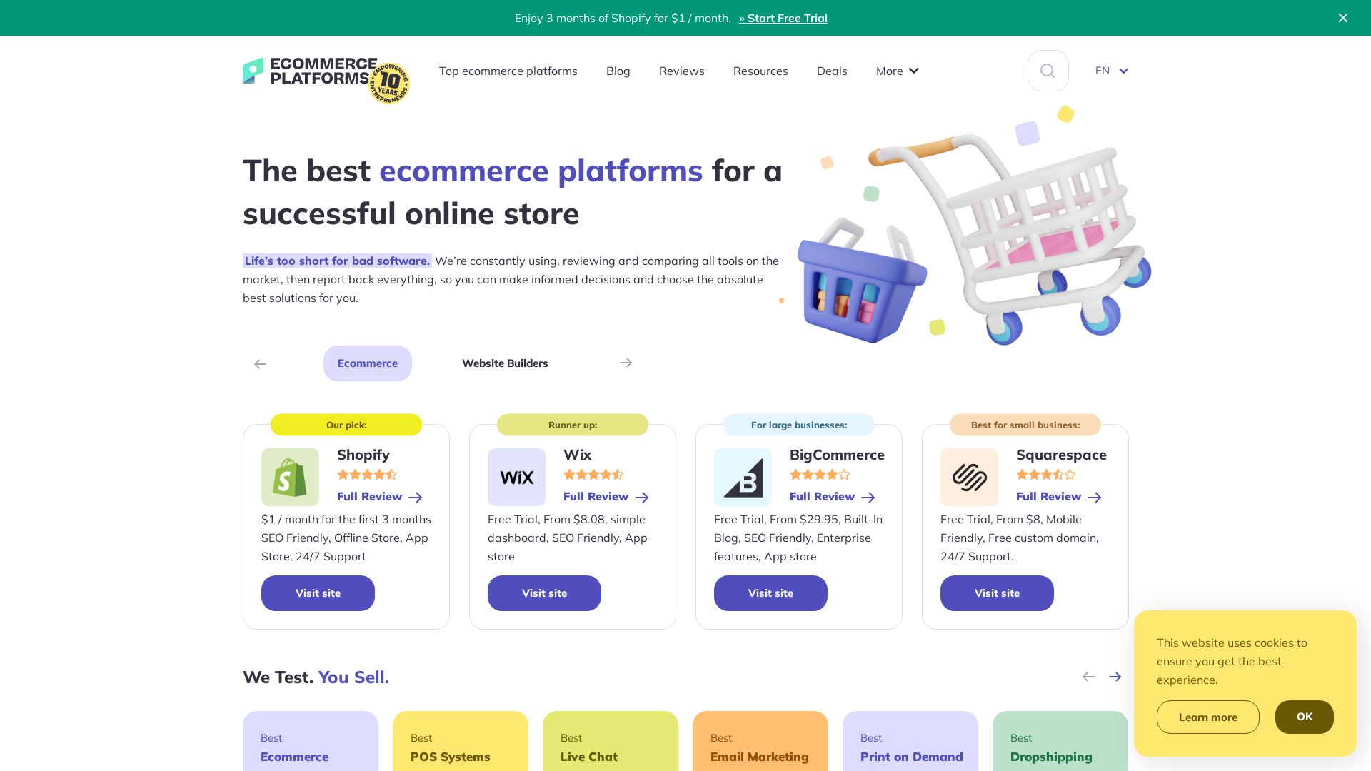 Website status ecommerce-platforms.com is   ONLINE