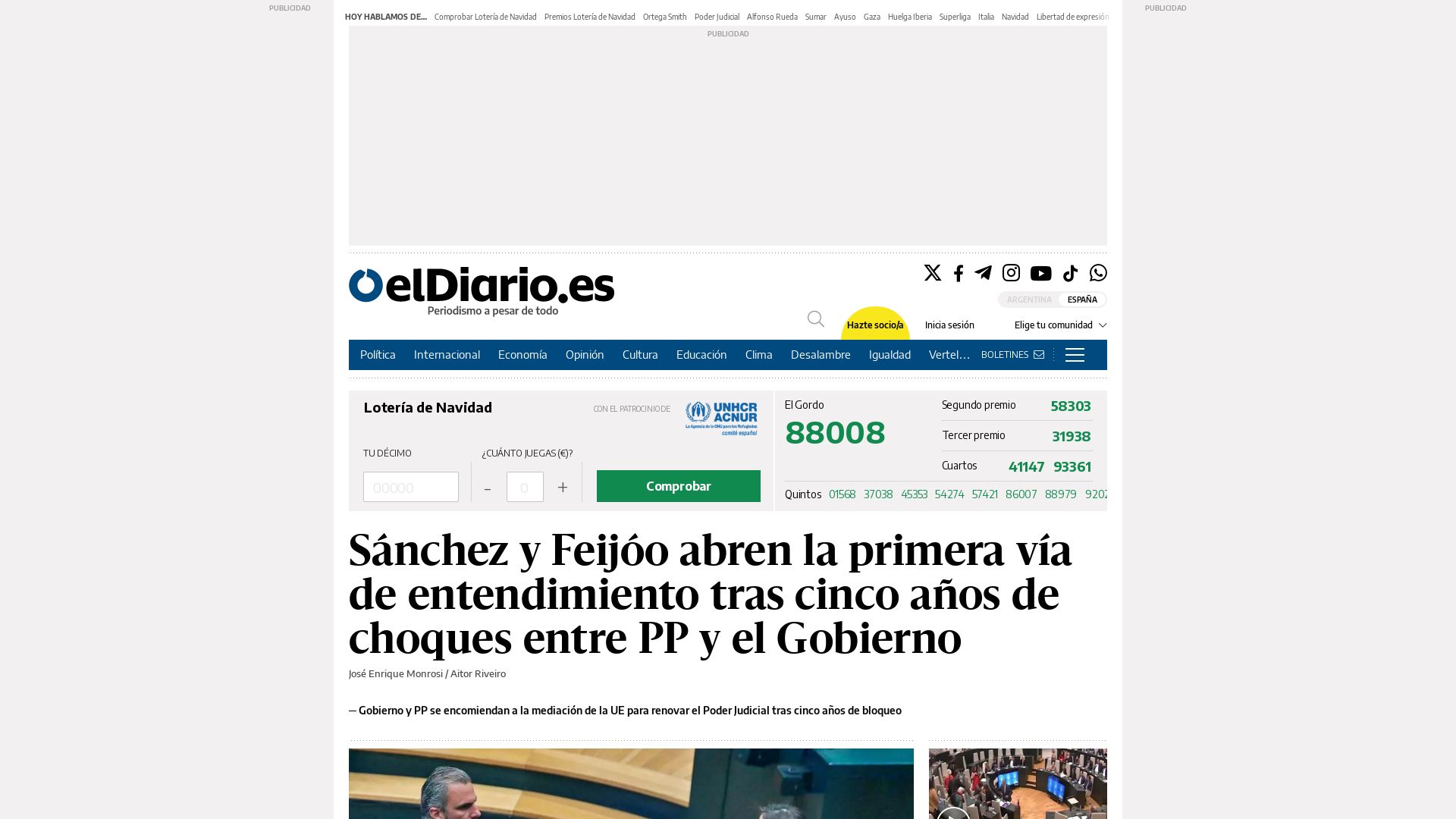 Website status eldiario.es is   ONLINE