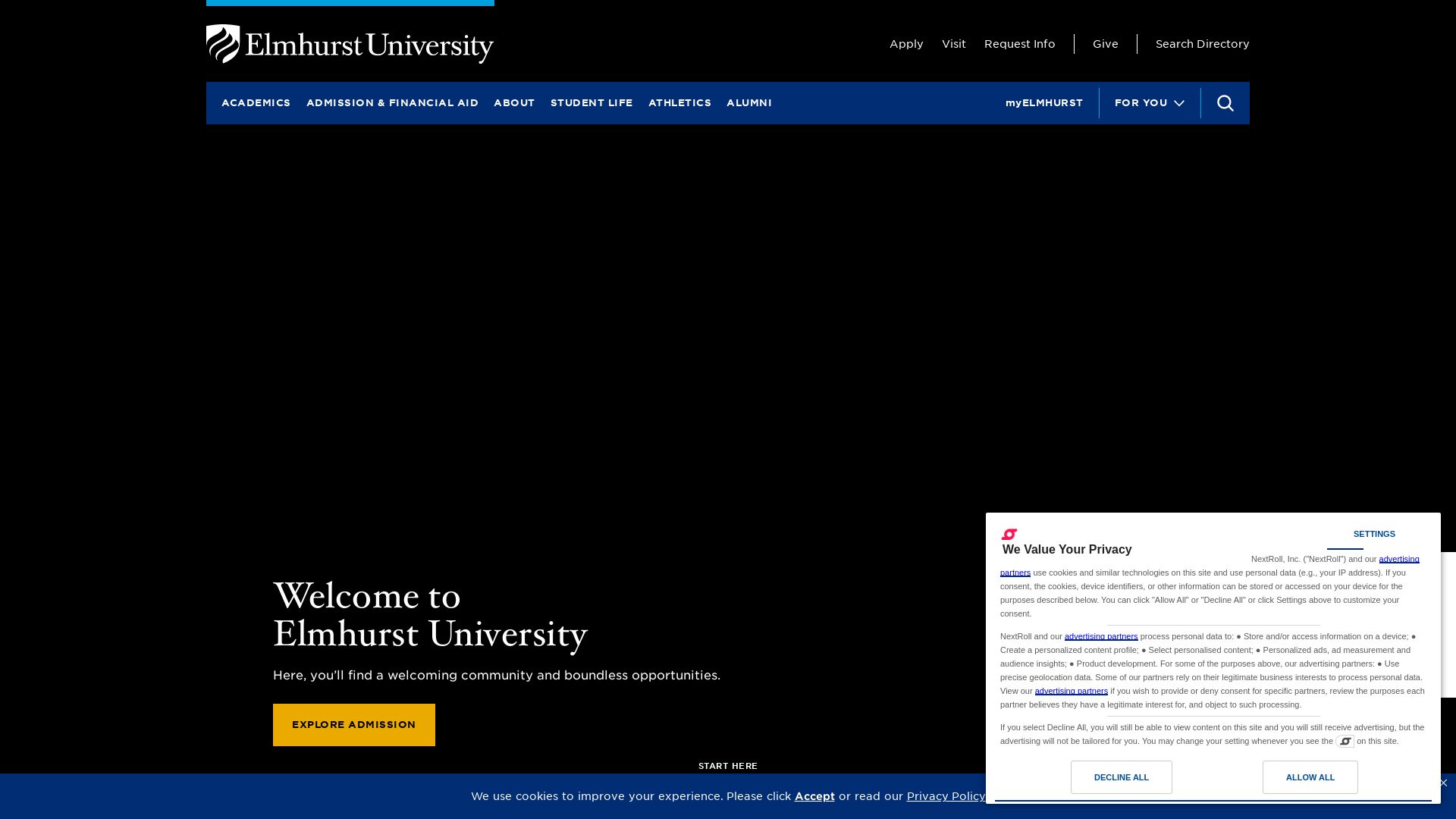 Website status elmhurst.edu is   ONLINE