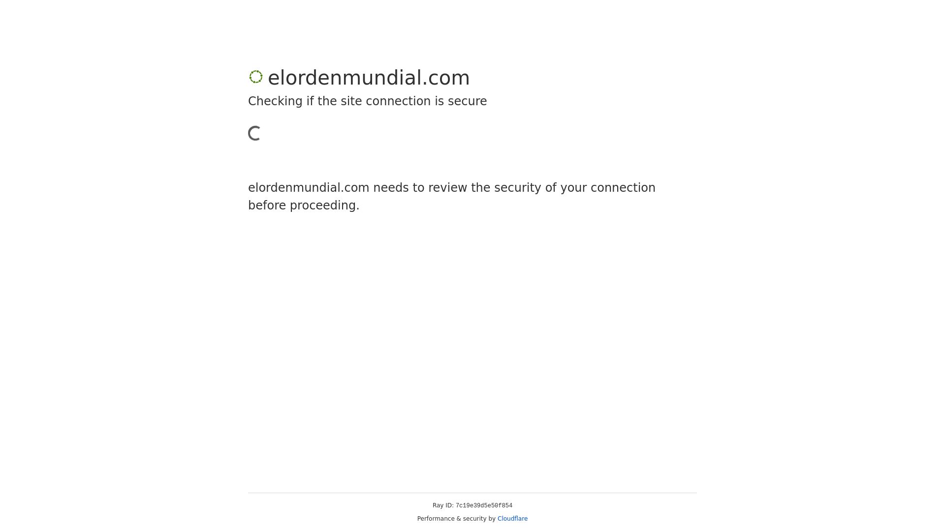 Website status elordenmundial.com is   ONLINE