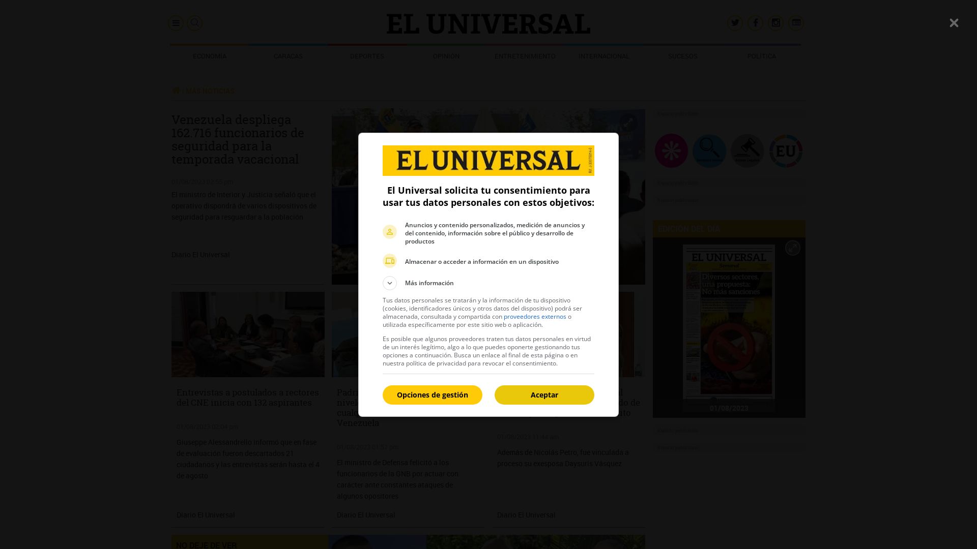 Website status eluniversal.com is   ONLINE