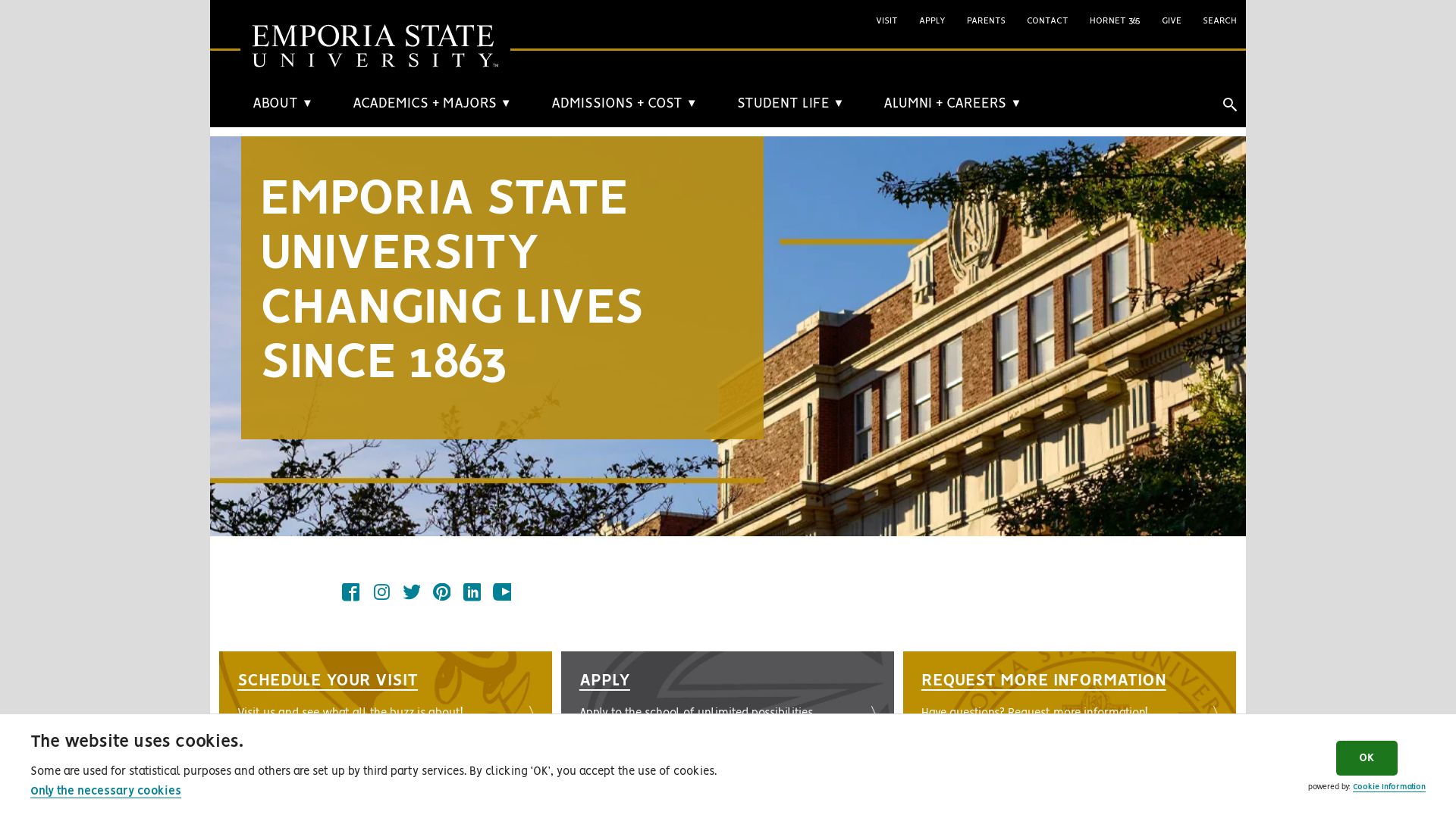 Website status emporia.edu is   ONLINE