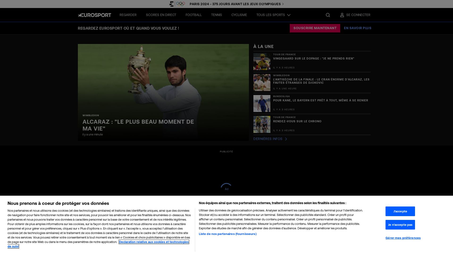 Website status eurosport.fr is   ONLINE
