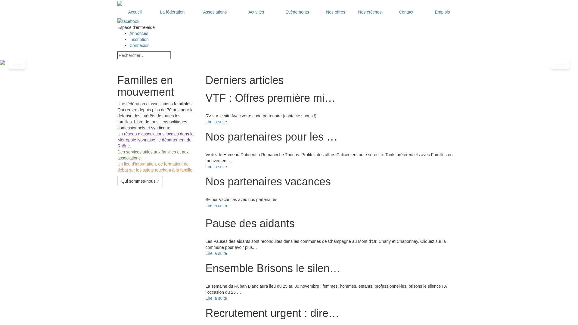 Website status famillesenmouvement.fr is   ONLINE