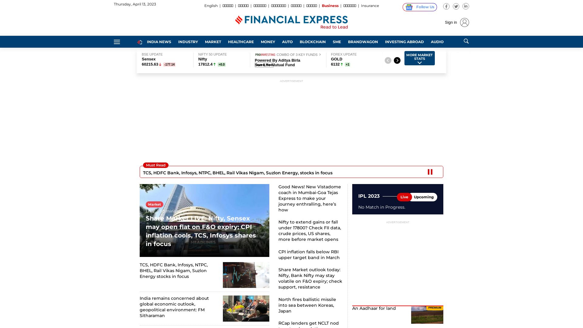 Website status financialexpress.com is   ONLINE