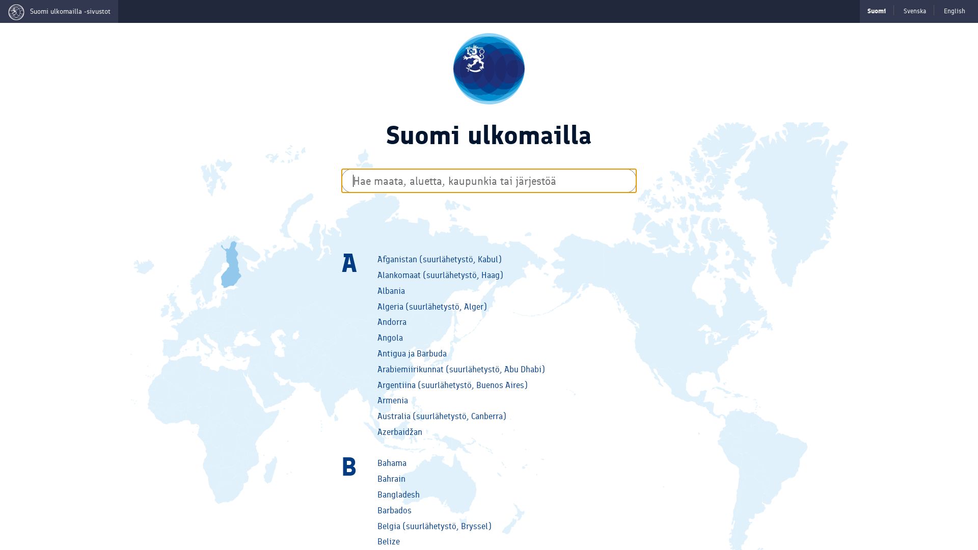 Website status finlandabroad.fi is   ONLINE