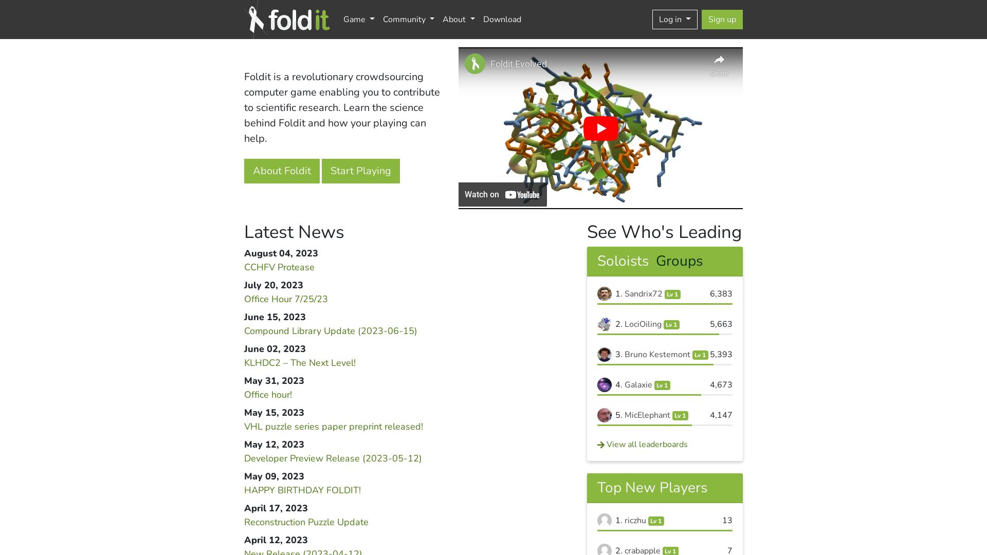 Website status fold.it is   ONLINE