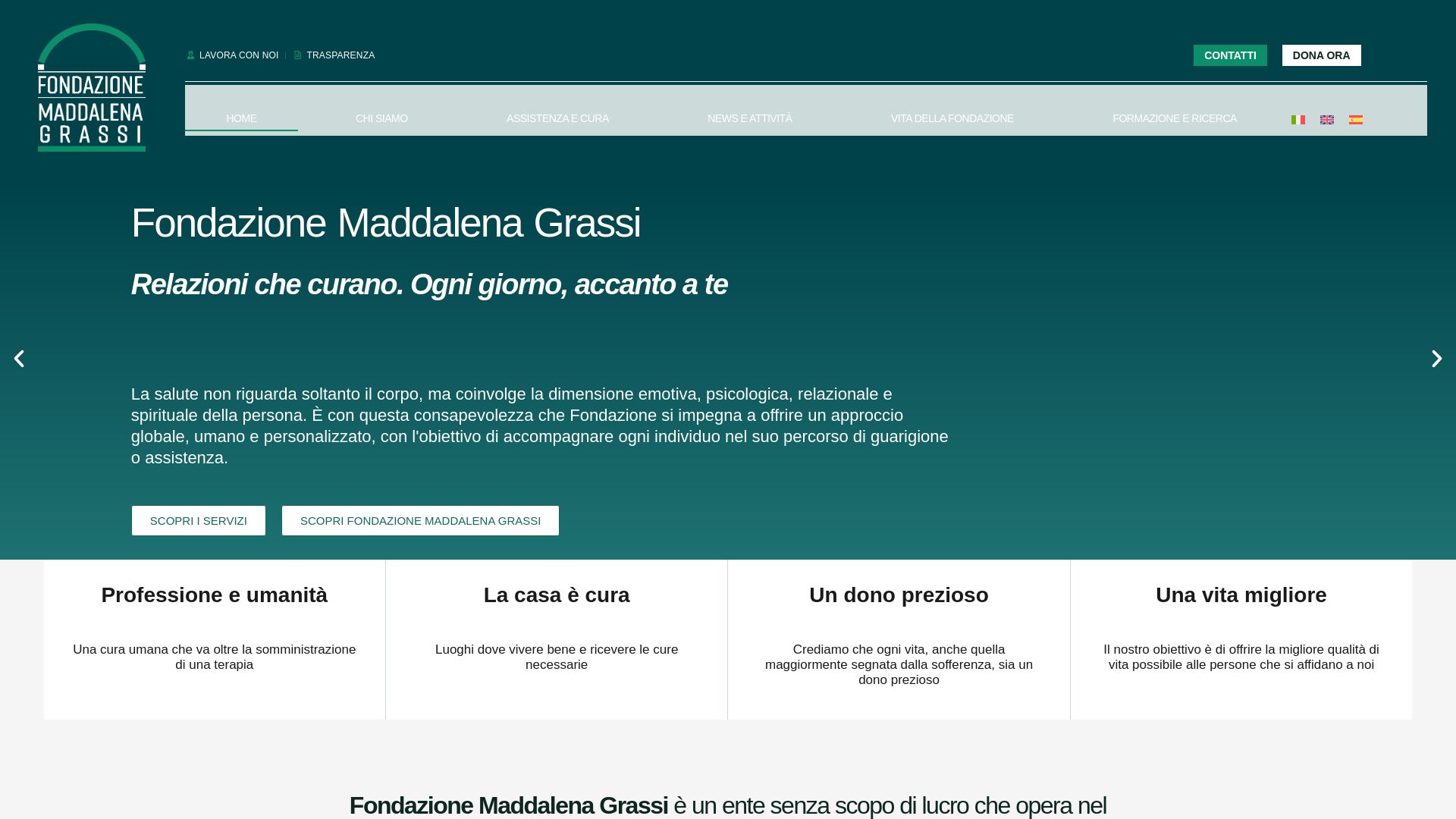 Website status fondazionemaddalenagrassi.it is   ONLINE