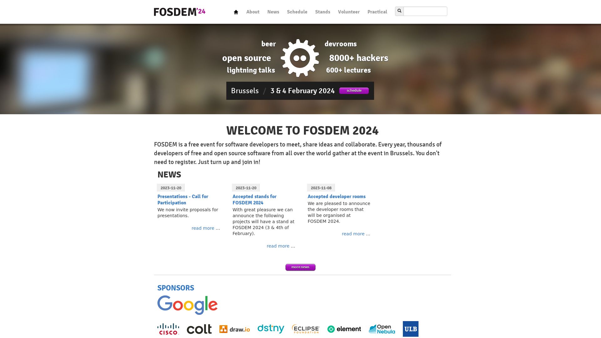 Website status fosdem.org is   ONLINE