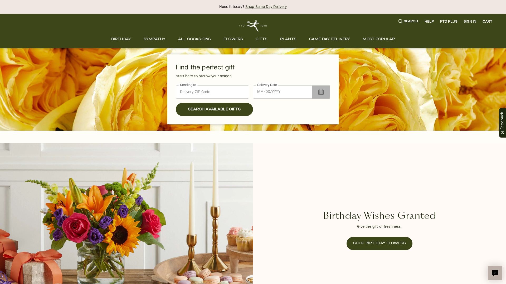 Website status ftd.com is   ONLINE