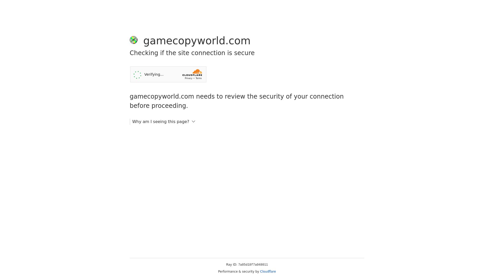 Website status gamecopyworld.com is   ONLINE